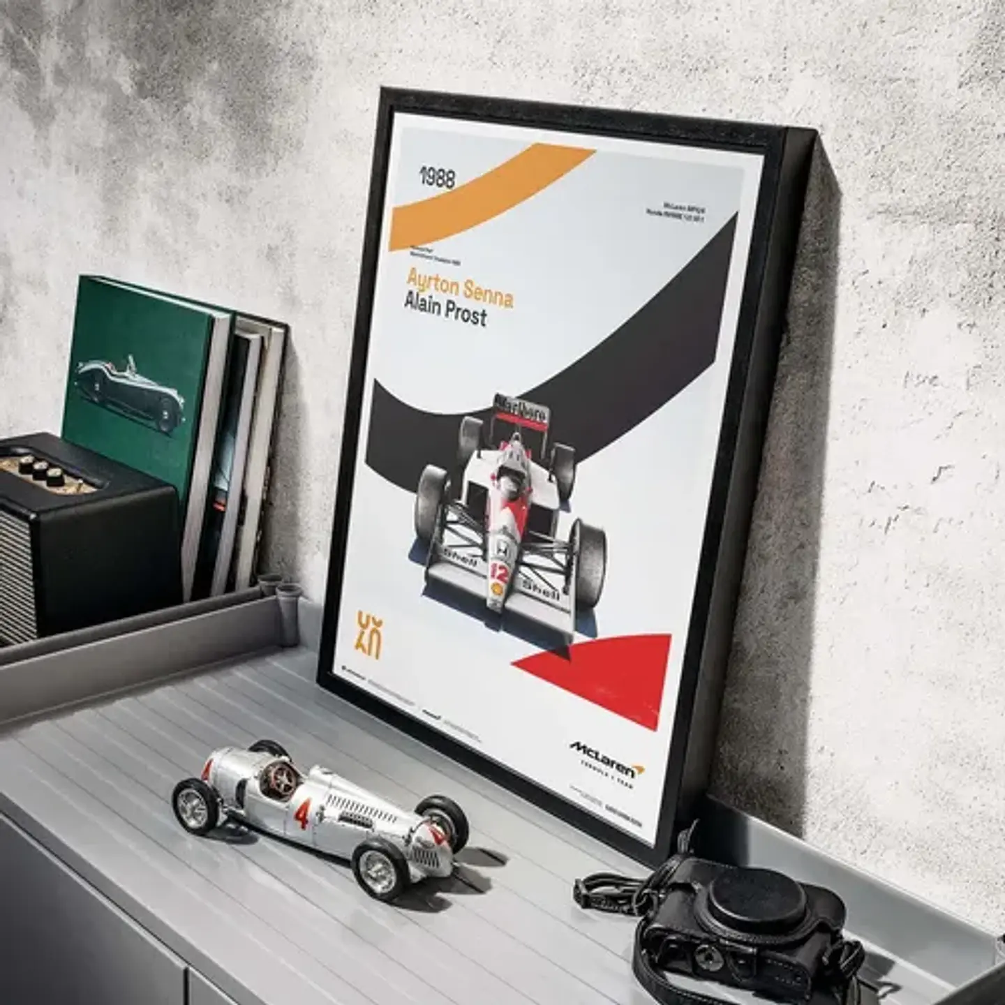 Cuadro Auto Mclaren Racing Mp4/4 | 1988 Senna Y Prost F1 2