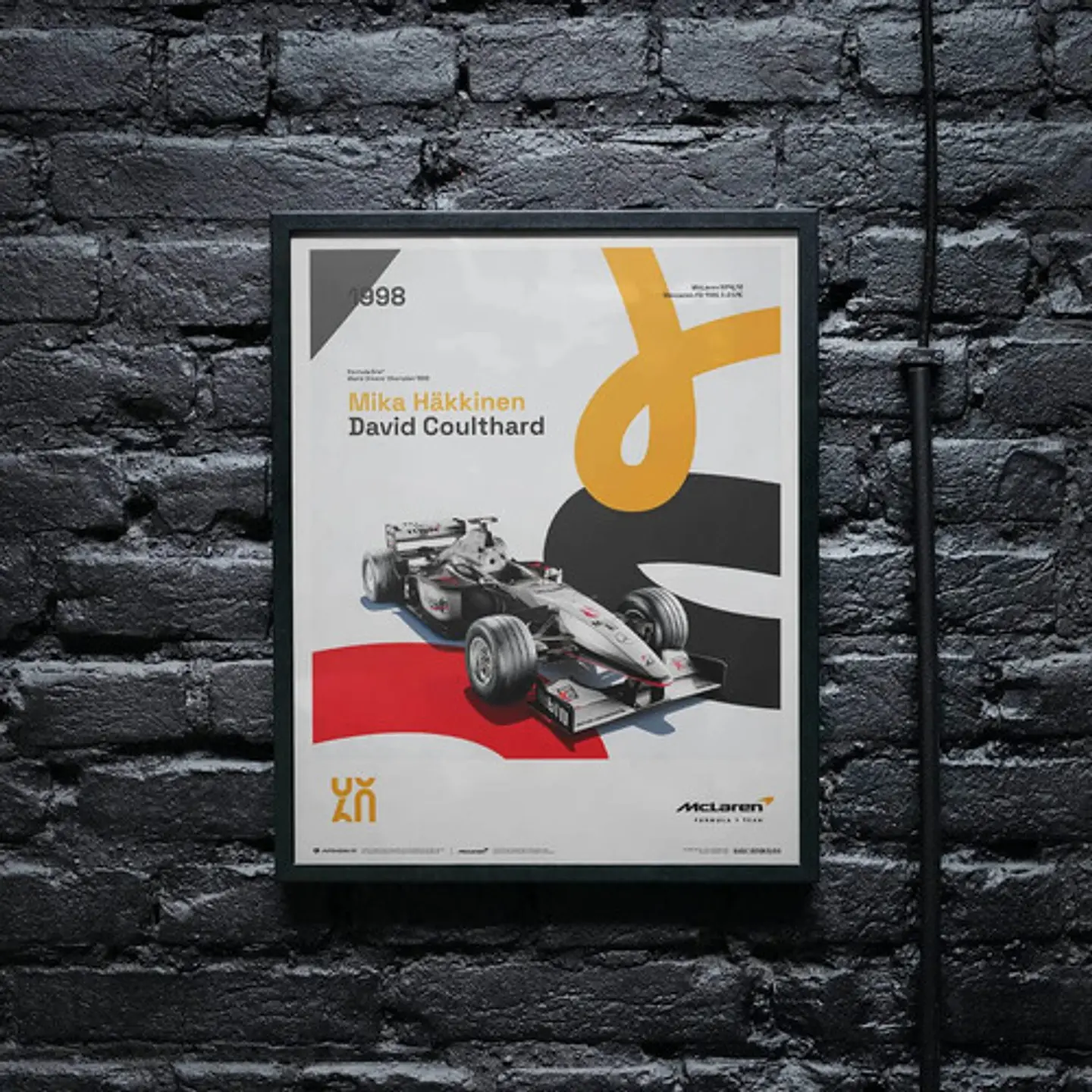 Cuadro Formula 1 Mika Häkkinen Y David Coulthard F1 + Marco 1