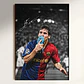 Cuadro Lionel Messi Barcelona Firmado Futbol + Marco - Miniatura 1
