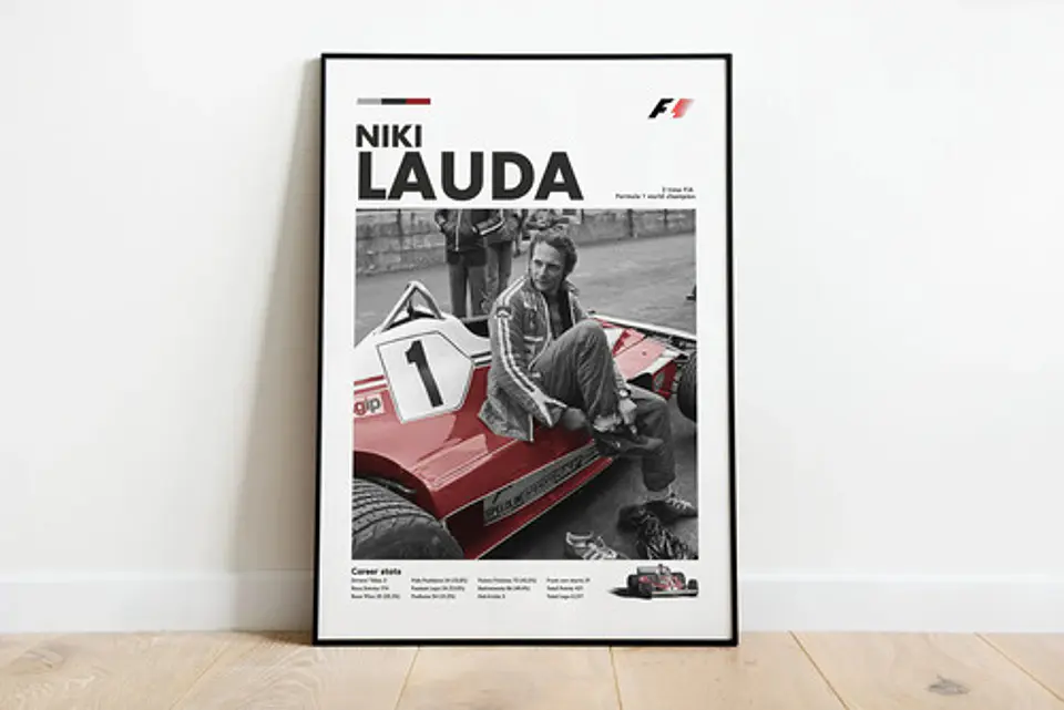 Cuadro Niki Lauda F1 | Piloto Histórico + Marco 1