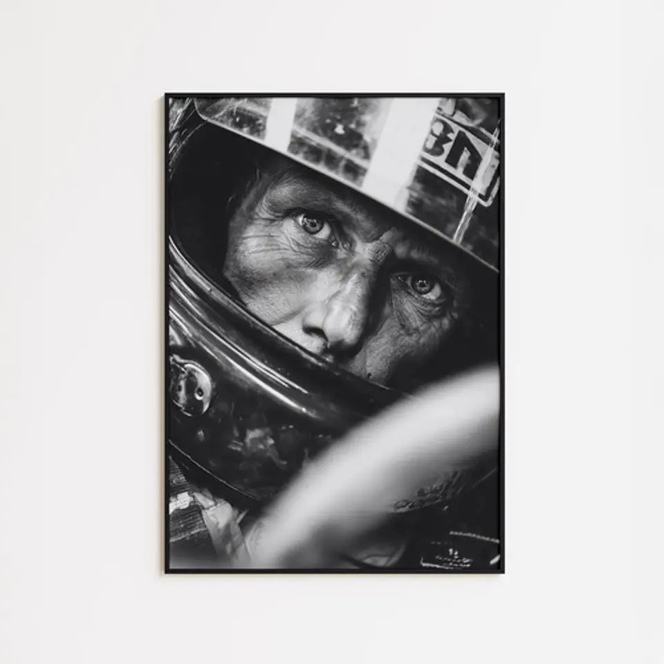 Cuadro Vintage Niki Lauda F1 | Piloto Histórico + Marco 1