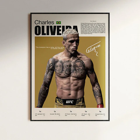 Cuadro Deportivo Charles Do Bronx Oliveira Campeón Ufc