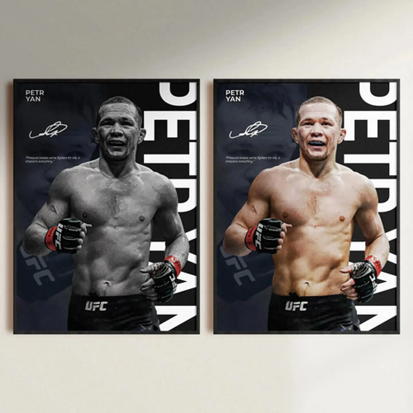 Cuadro Ufc Petr Yan Peso Gallo + Marco Negro 1