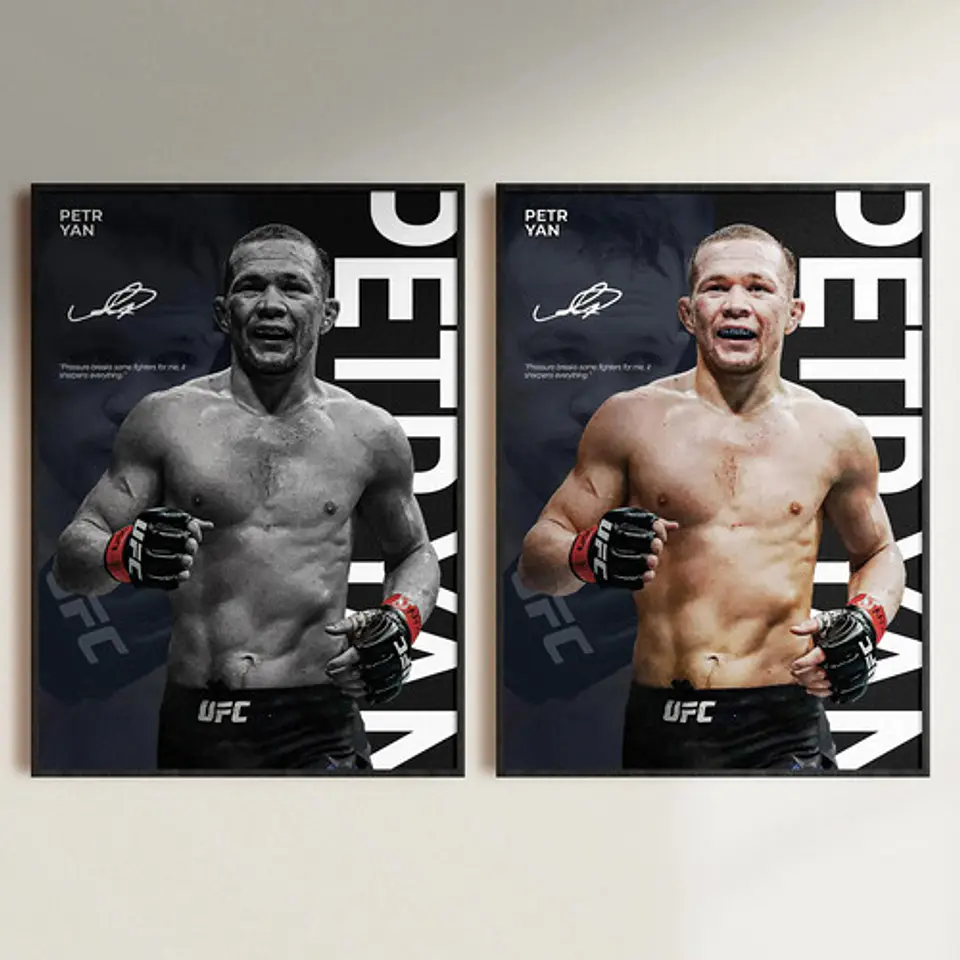 Cuadro Ufc Petr Yan Peso Gallo + Marco Negro 1