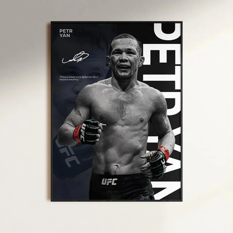 Cuadro Ufc Petr Yan Peso Gallo + Marco Negro 2