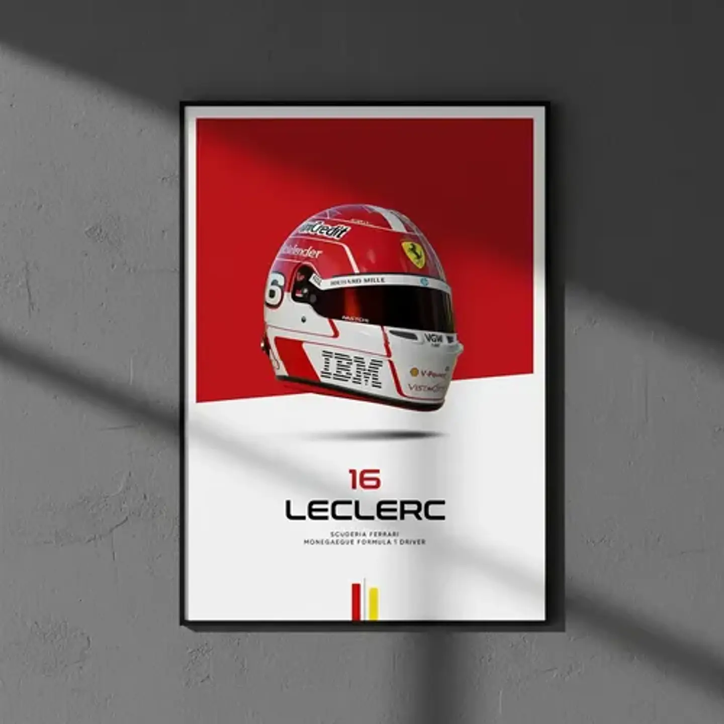 Cuadro Charles Leclerc F1 Casco Ferrari | Piloto Fórmula 1 1