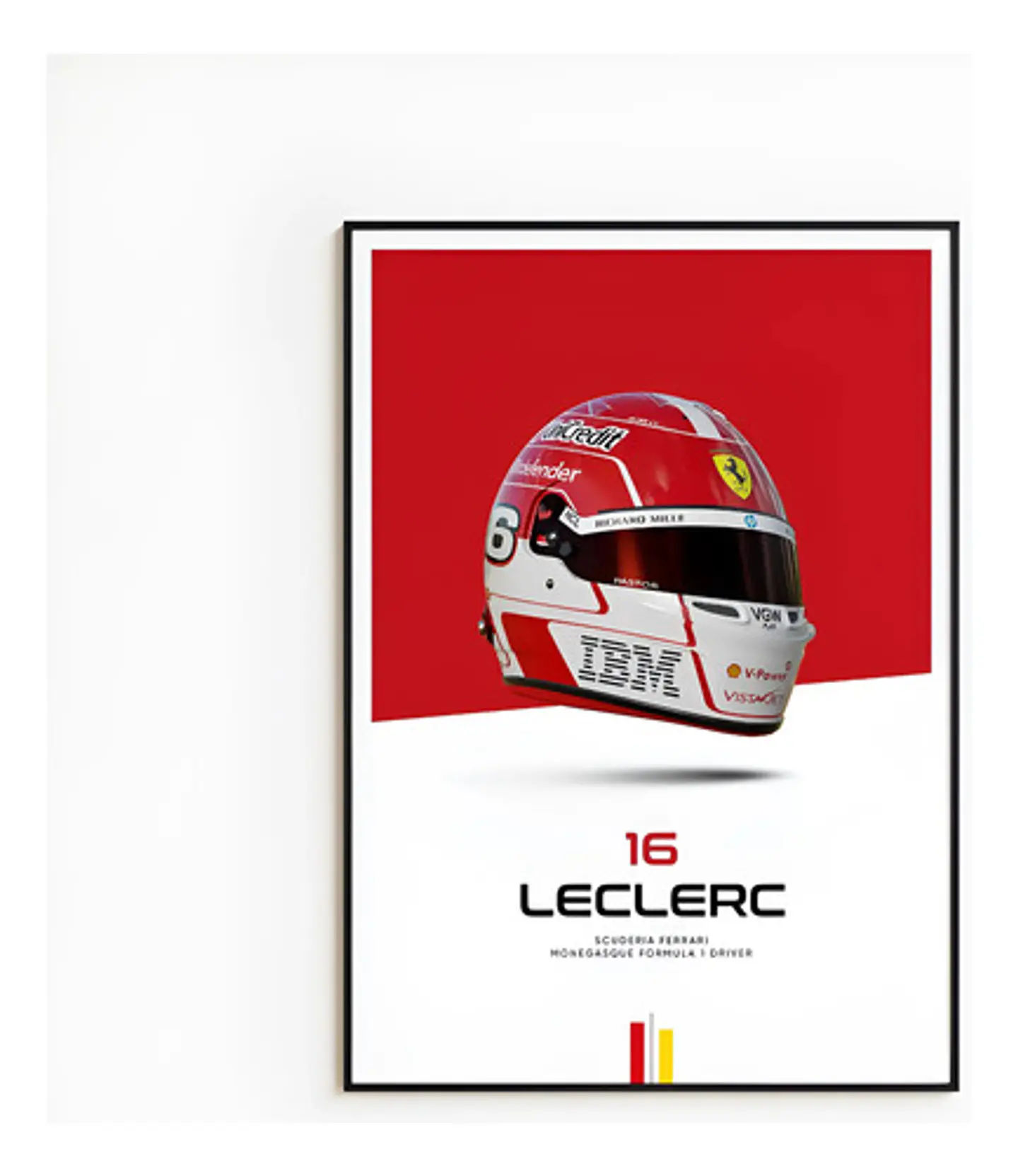 Cuadro Charles Leclerc F1 Casco Ferrari | Piloto Fórmula 1 3