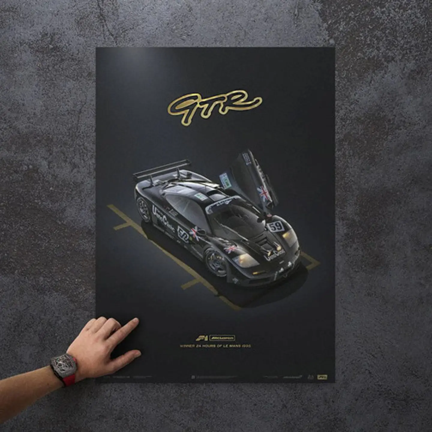 Cuadro Auto Mclaren F1 Gtr Negro | 24 Horas De Le Mans 3