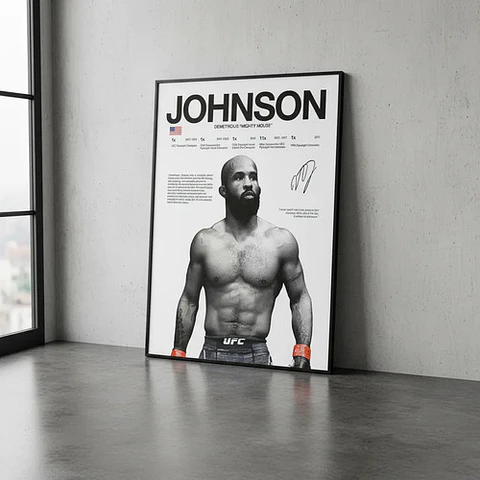 Cuadro Demetrious Mighty Mouse Johnson  Leyenda Ufc Y Mma