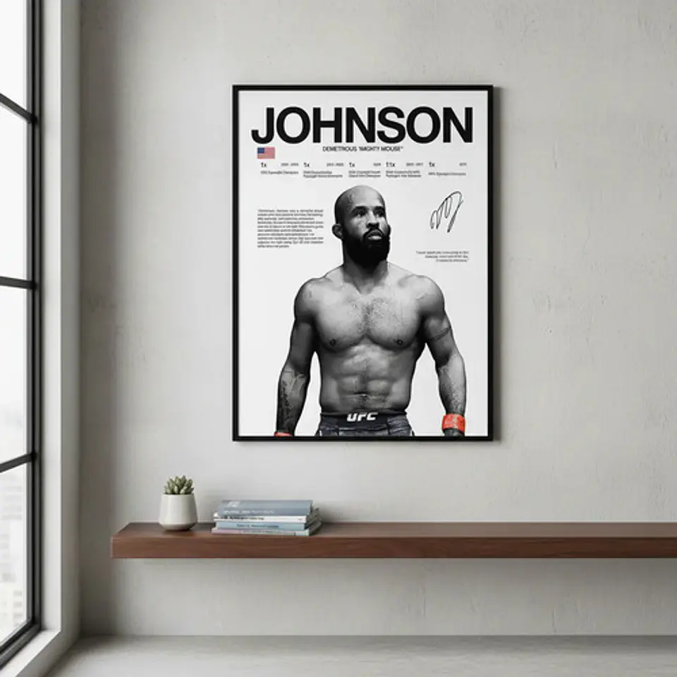 Cuadro Demetrious Mighty Mouse Johnson  Leyenda Ufc Y Mma 3