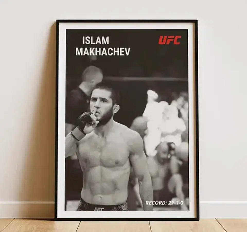 Cuadro De Islam Makhachev Ufc Peleador + Marco 4