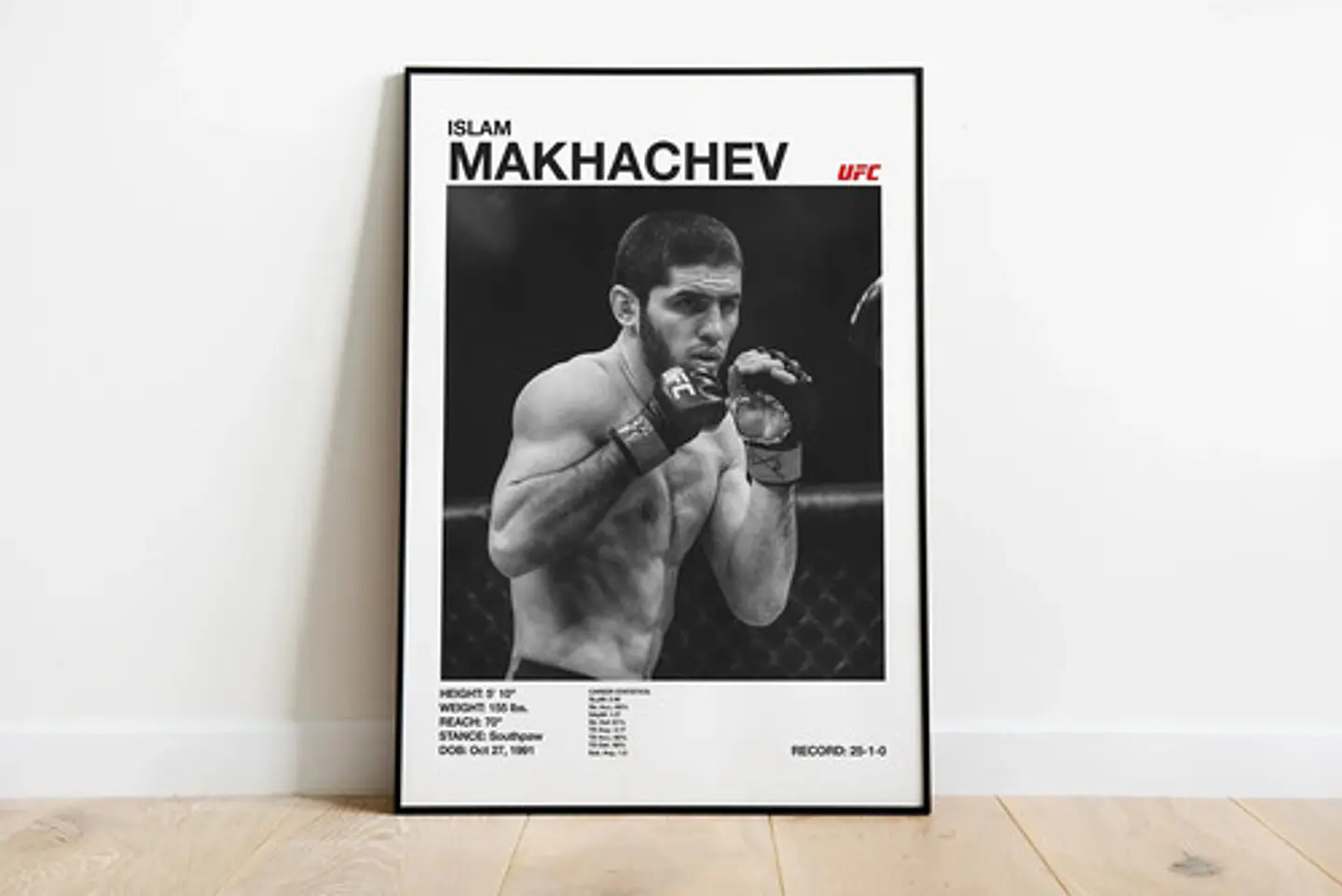Cuadro De Islam Makhachev Ufc Peleador + Marco 6