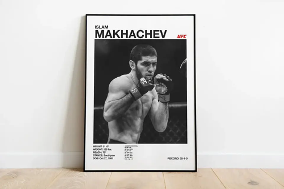 Cuadro De Islam Makhachev Ufc Peleador + Marco 6