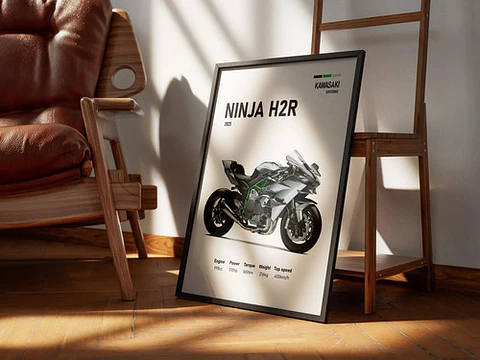 Cuadro Kawasaki Ninja H2r | Motociclismo Deportivo + Marco
