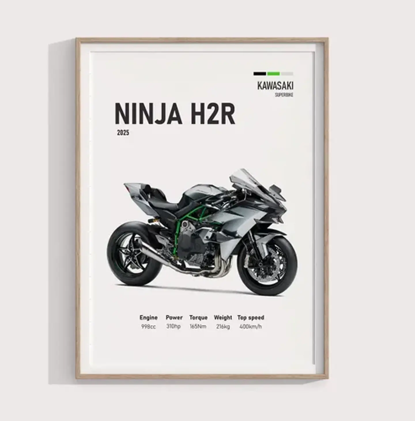 Cuadro Kawasaki Ninja H2r | Motociclismo Deportivo + Marco 3