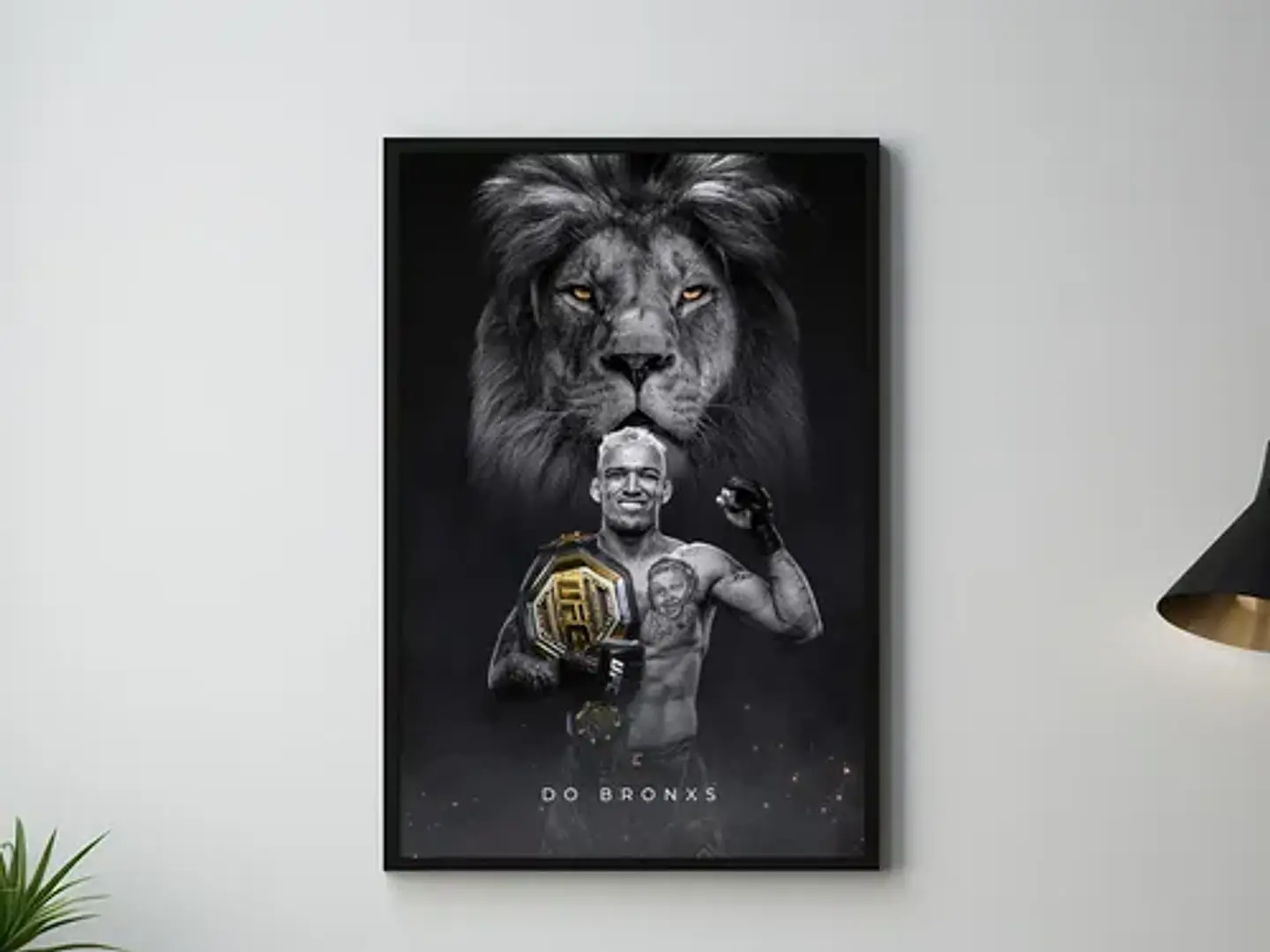 Cuadro Charles Do Bronx Oliveira Y Leon  Campeón Ufc Mma 1