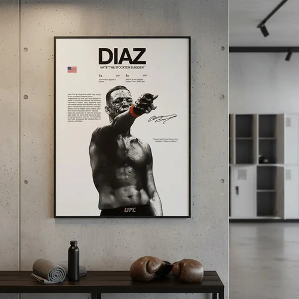Cuadro Deportivo Nate The Stockton Slugger Diaz  Leyenda Ufc 1