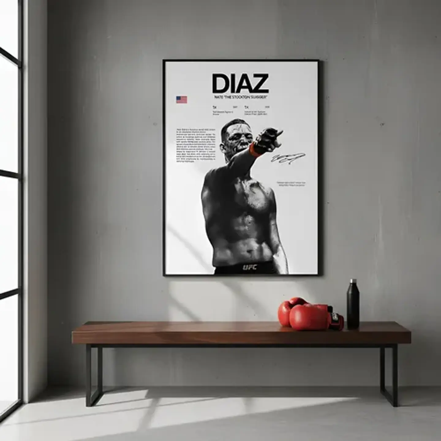 Cuadro Deportivo Nate The Stockton Slugger Diaz  Leyenda Ufc 2