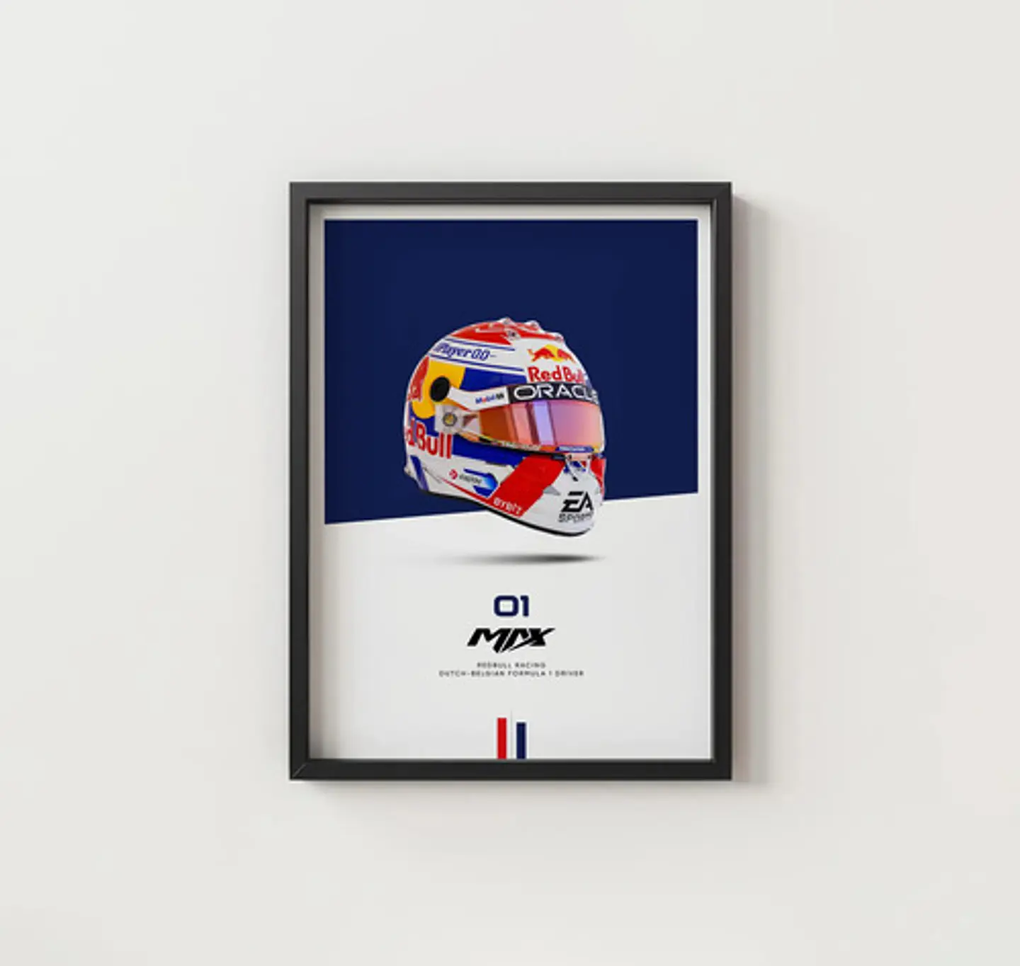 Cuadro Casco Piloto Max Verstappen 1 | Red Bull F1 + Marco 1