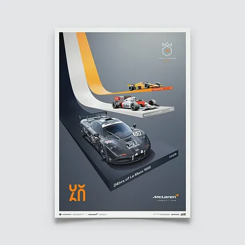 Cuadro Mclaren Racing F1 Aniversario + Marco Negro
