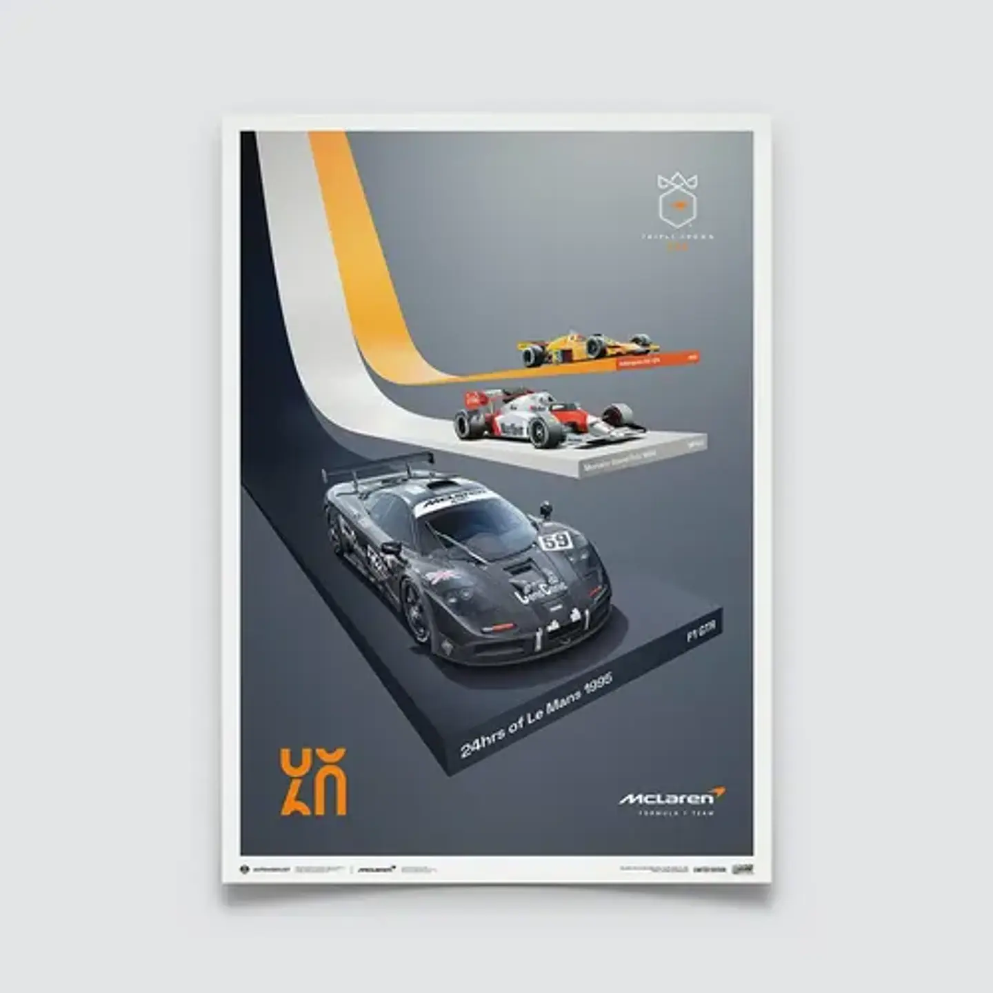 Cuadro Mclaren Racing F1 Aniversario + Marco Negro 1