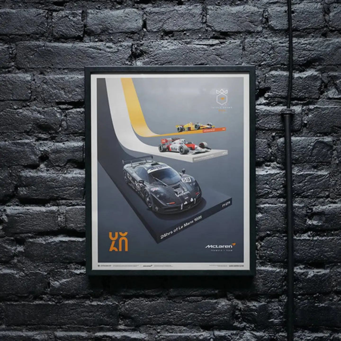 Cuadro Mclaren Racing F1 Aniversario + Marco Negro 3