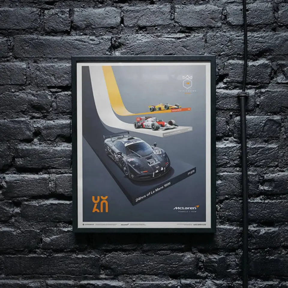 Cuadro Mclaren Racing F1 Aniversario + Marco Negro 3