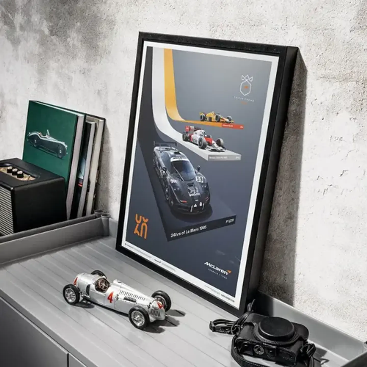 Cuadro Mclaren Racing F1 Aniversario + Marco Negro 4