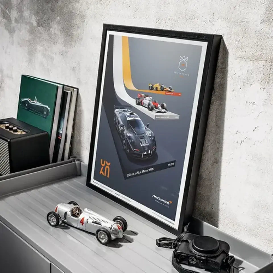 Cuadro Mclaren Racing F1 Aniversario + Marco Negro 4