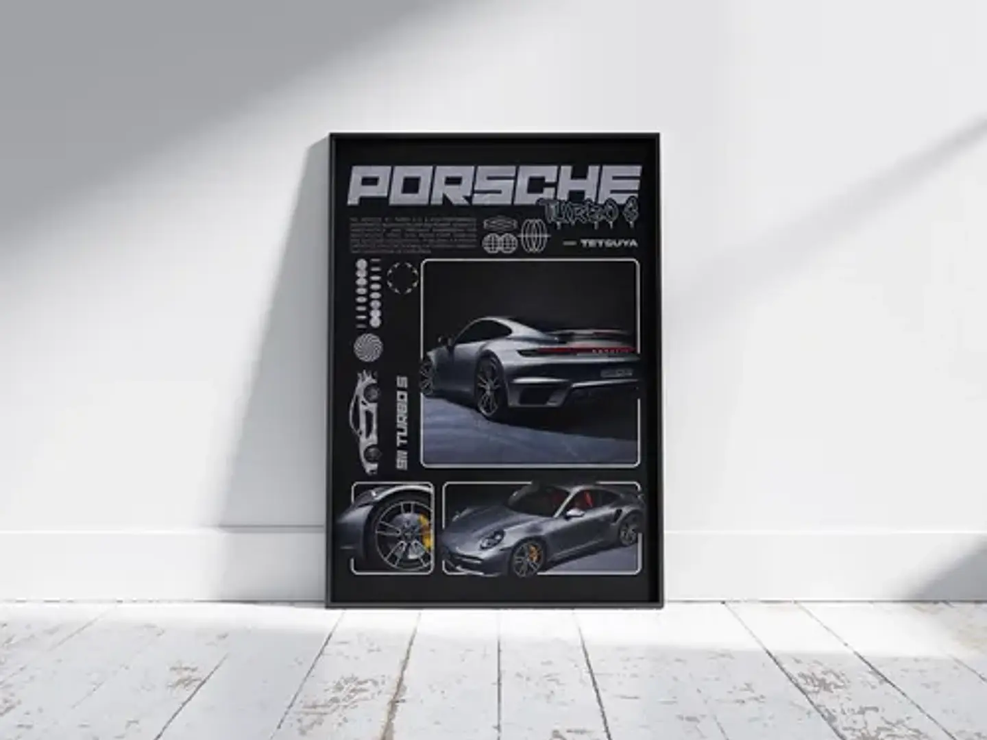 Cuadro Porsche 911 Turbo S | Automovilismo Deportivo + Marco 4