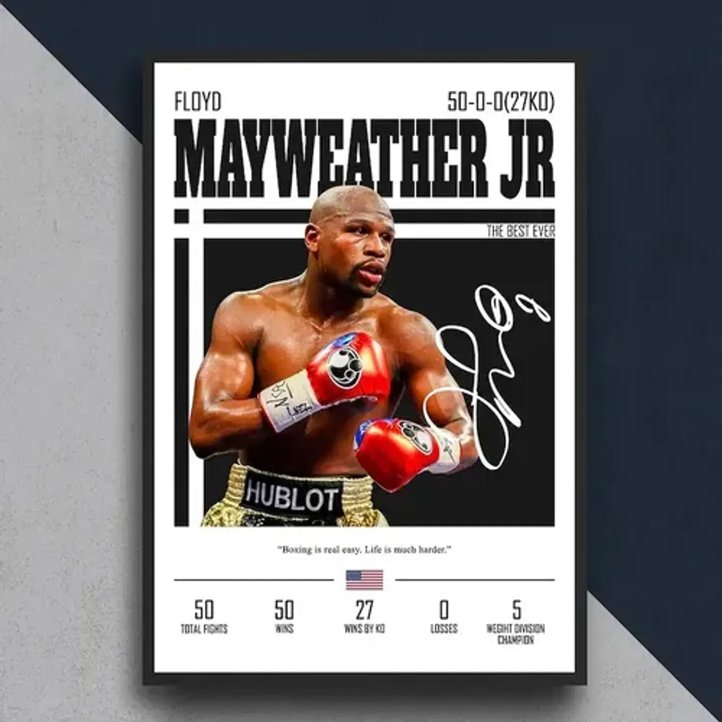 12 Cuadro Boxeadores Leyendas Del Boxeo + Marco 14