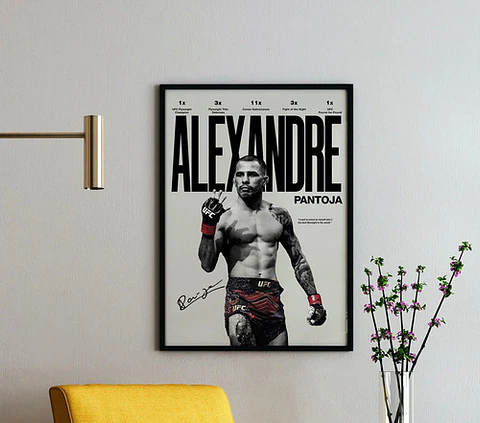 Cuadro Ufc Alexandre Pantoja Peso Mosca + Marco Negro