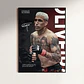 Cuadro Ufc Charles Oliveira Peso Ligero + Marco Negro - Miniatura 1