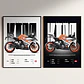 Cuadro Moto Ktm Rc 390 + Marco - Miniatura 1
