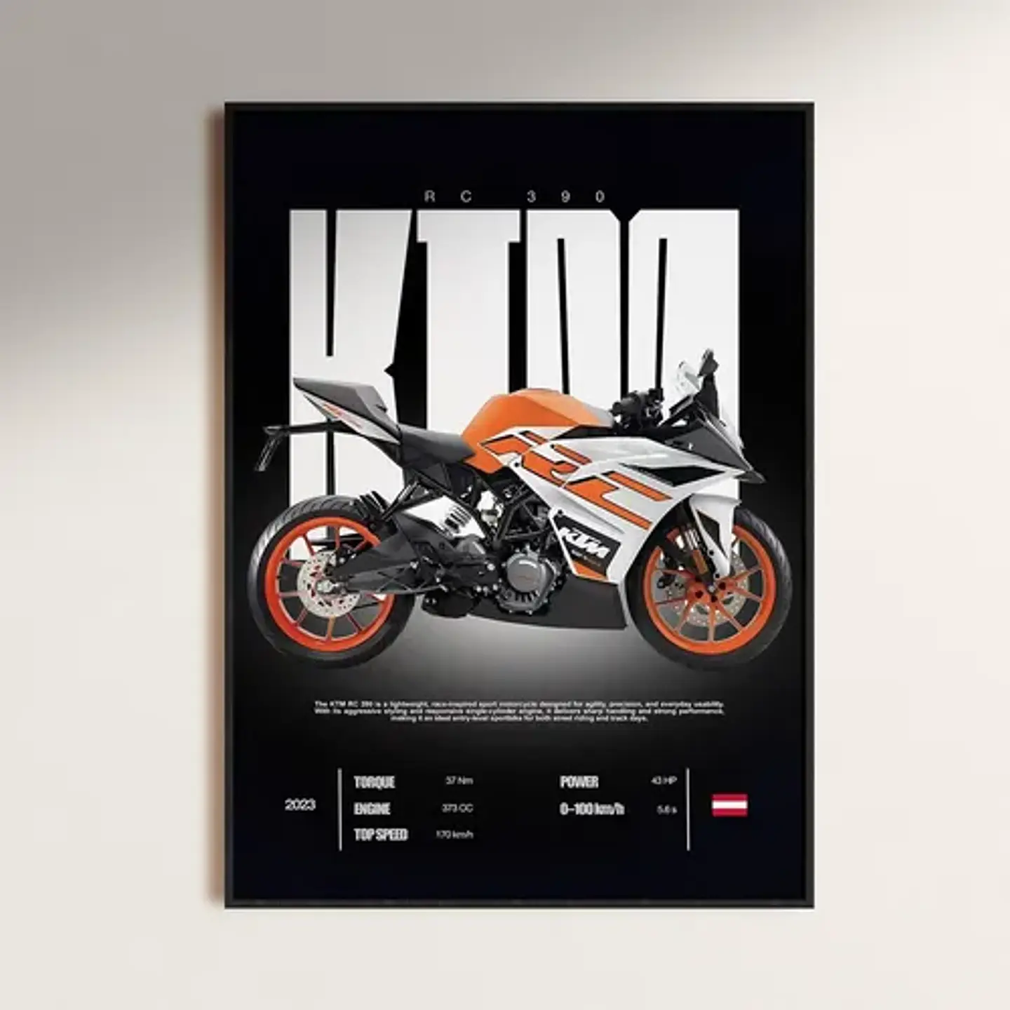 Cuadro Moto Ktm Rc 390 + Marco 2