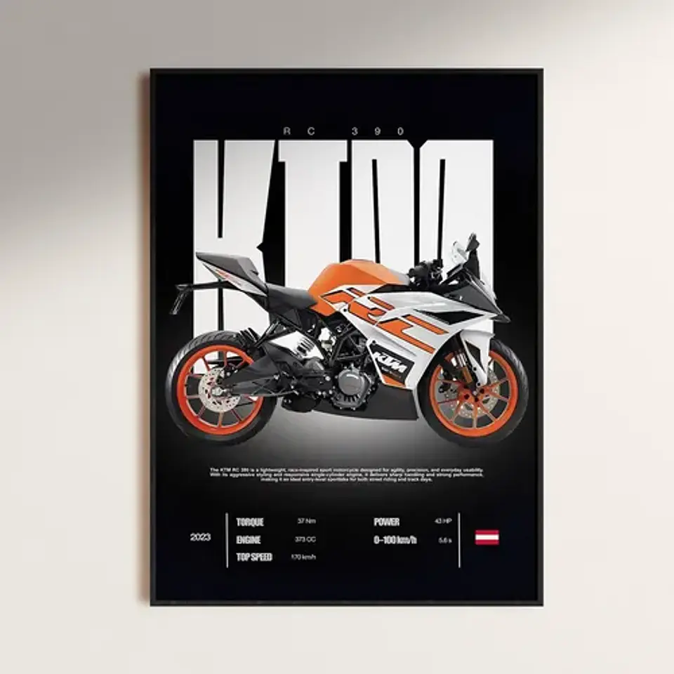 Cuadro Moto Ktm Rc 390 + Marco 2