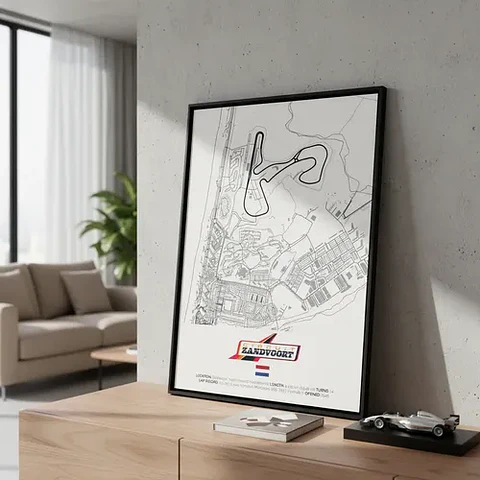 Cuadro Circuito Zandvoort F1 Países Bajos Formula 1 + Marco