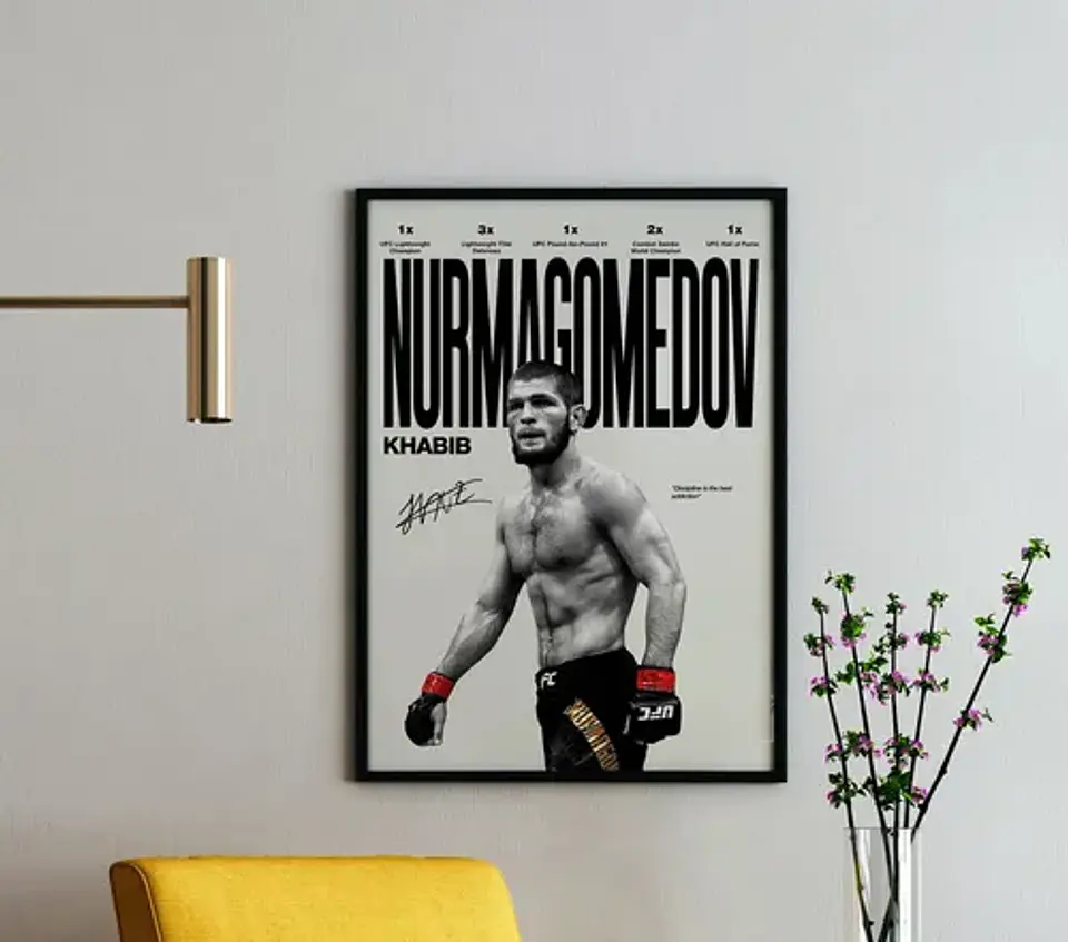Cuadro Ufc Khabib Nurmagomedov Leyenda Peso Ligero + Marco 1