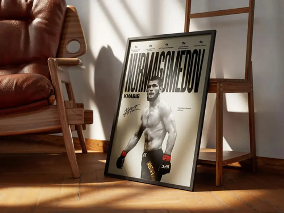 Cuadro Ufc Khabib Nurmagomedov Leyenda Peso Ligero + Marco 4