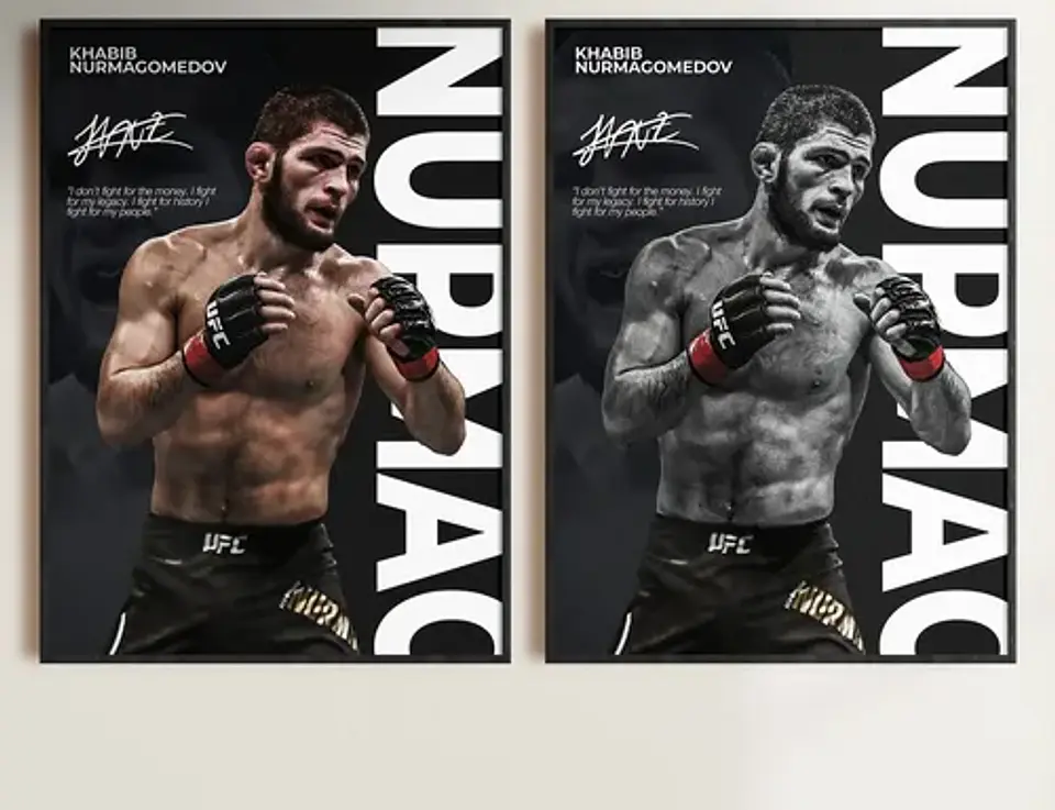 Cuadro Ufc Khabib Nurmagomedov Ex Campeón Peso Ligero Mma 1