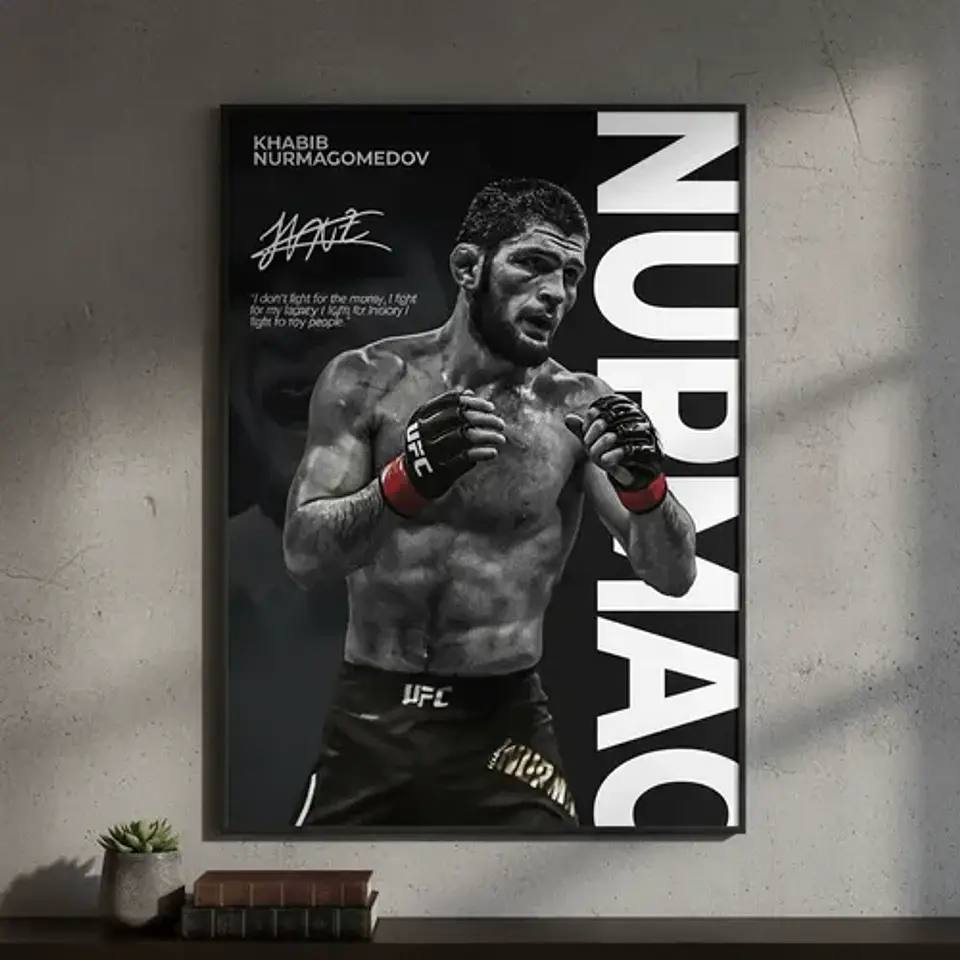 Cuadro Ufc Khabib Nurmagomedov Ex Campeón Peso Ligero Mma 3