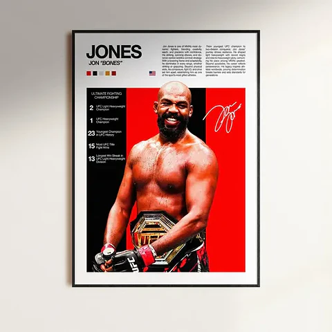 Cuadro Campeón Ufc Jon Jones V  Bones + Marco