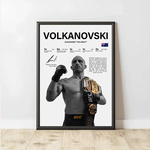 Cuadro Alexander Volkanovski N°1 Peso Pluma Ufc The Great