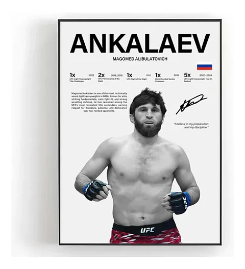 Cuadro Magomed Ankalaev Peso Semipesado Ufc + Marco