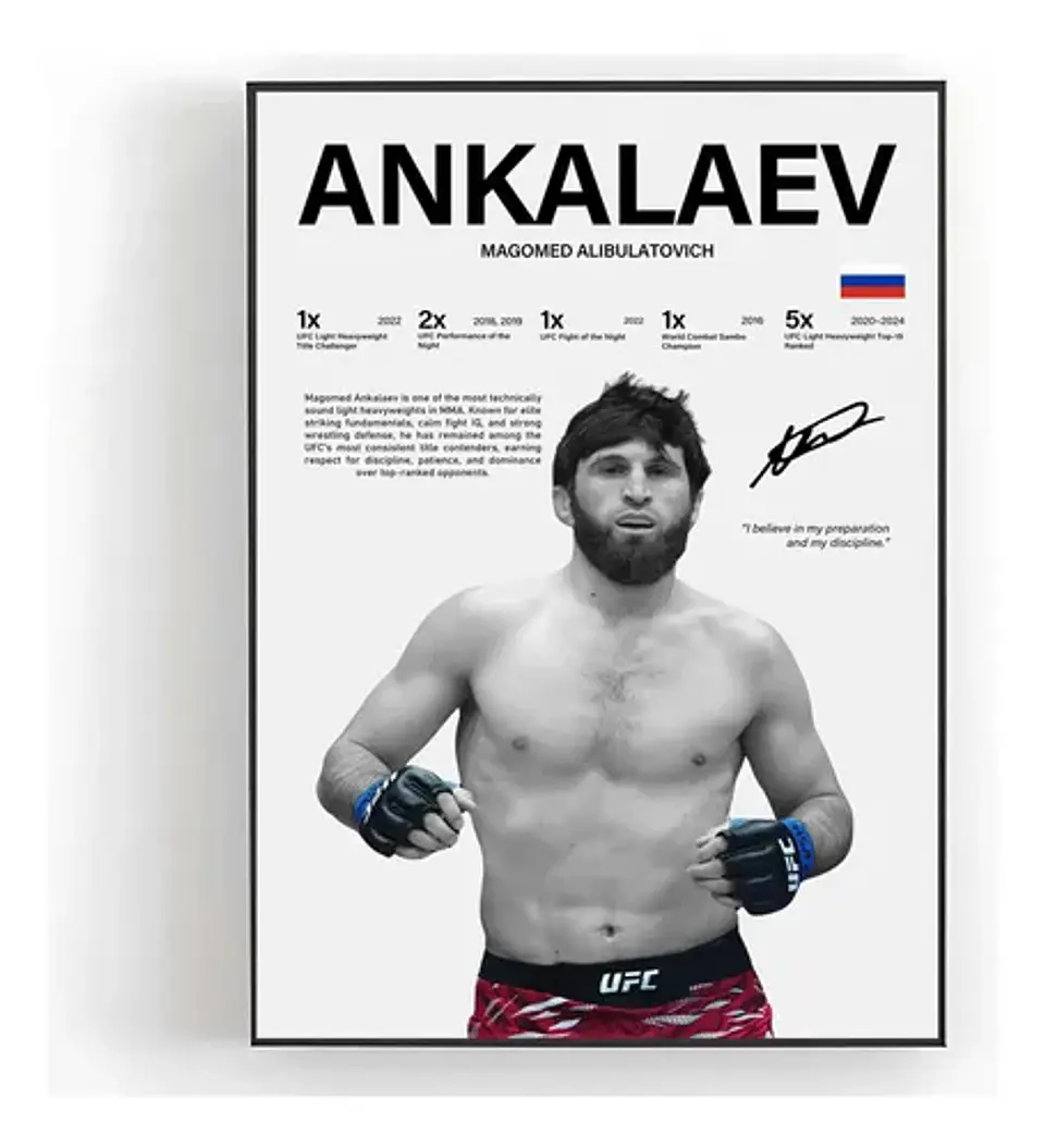Cuadro Magomed Ankalaev Peso Semipesado Ufc + Marco 1