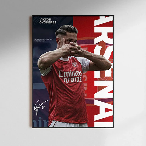 Cuadro Fútbol Viktor Gyökeres Arsenal + Marco