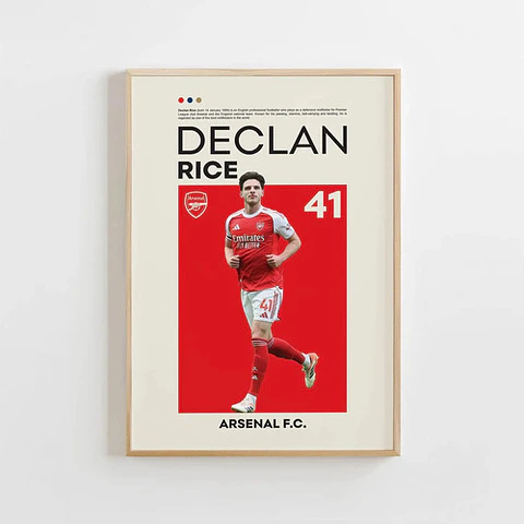 Cuadro Fútbol Arsenal + Marco