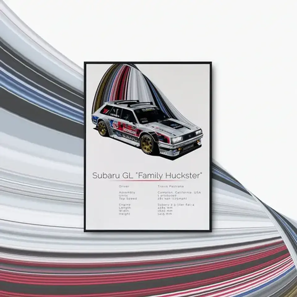 Cuadro Auto Subaru Hoonigan Family Huckster Travis Pastrana 1