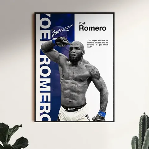 Cuadro Yoel Soldier Of God Romero  Ufc / Mma + Marco