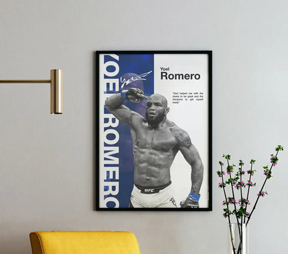 Cuadro Yoel Soldier Of God Romero  Ufc / Mma + Marco 3